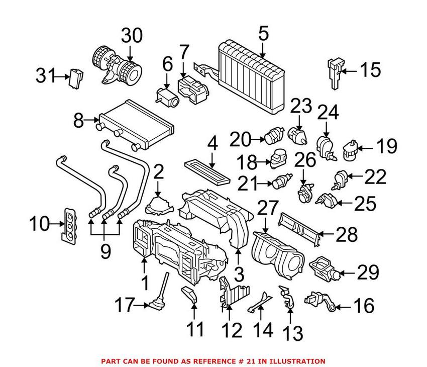 BMW HVAC Air Adjustment Control Motor - Right 64116942988